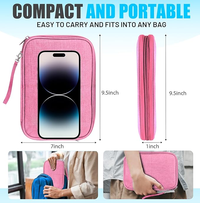 Travel Cable Organizer Bag, Electronics Organizer Tech Pouch - Image 2