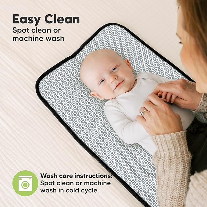 KeaBabies Portable Diaper Changing Pad, Easy Wipe Clean - Image 7