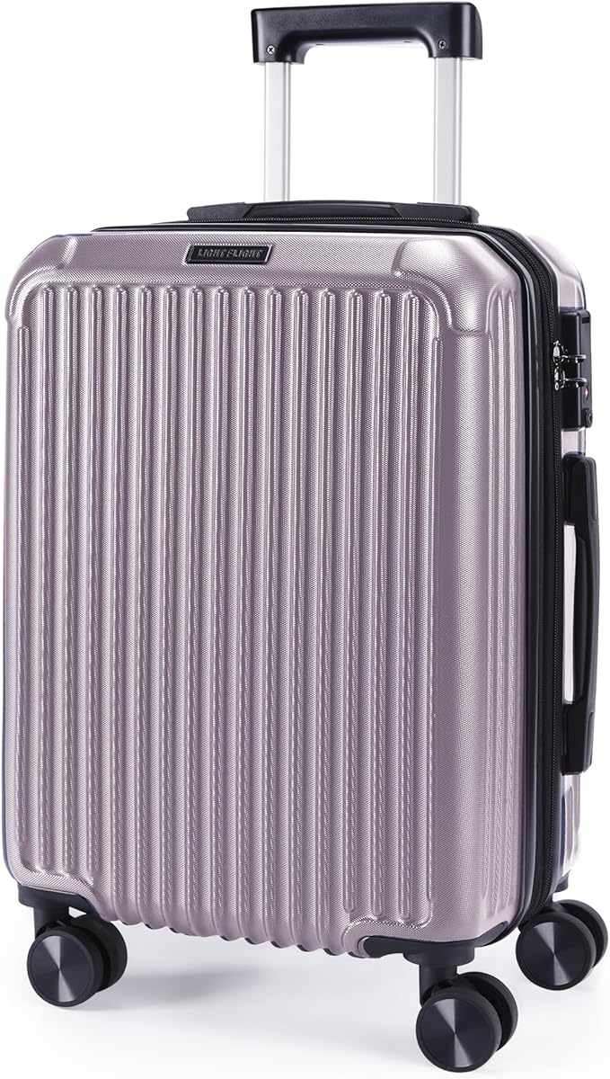 LIGHT FLIGHT Carry On Luggage 22x14x9 Airline Approved, Durable Hard Shell by LIGHTFLIGHT