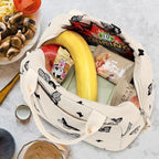 Bluboon Lunch Bag for Women Men Cute Corduroy Lunch Tote Bags Reusable - Image 5