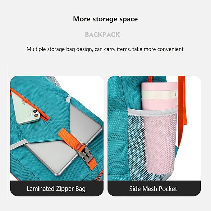 25L Hiking Backpack Foldable Sports Daypack Camping Collapsible Bag Water - Image 3