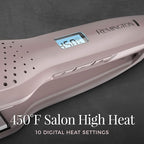 Remington Wet2Straight Hair Straightener/Flat Iron,450°F Salon High Heat,1 3/4" Inch Plates,Mauve,(Pack of 2)
