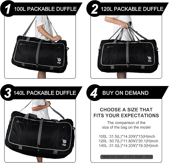 Bago Large Foldable Duffel Bags - Image 10