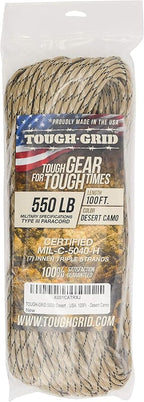 TOUGH-GRID 550 Paracord Rope Nylon Parachute Cord, Made in USA Survival Kit - Image 3