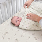 Crane Baby 100% Organic Cotton Gender Neutral Animal Nursery Bedding, Fitted - Image 4