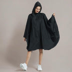 Rain Poncho Jacket Coat Hooded Zipper Style - Image 8