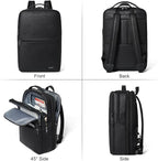 Vegan Leather Laptop Backpack for Women&Men, 16 Inch Expandable Backpack - Image 8
