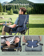 SONGMICS Oversized Lumbar Support Camping Chair, Heavy-Duty Outdoor Folding - Image 5