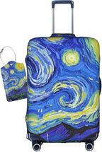 Vincent Van Gogh Starry Sky Night Luggage Cover Washable Suitcase Protector by Vridoyt
