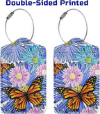 Set of 2 Artistic Flowers Luggage Tags - Image 4