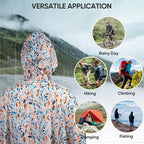PTEROMY Hooded Rain Poncho for Adult - Image 6
