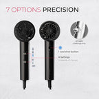 TYMO Diffuser Hair Dryer Blow Dryer - 300 Million Ionic Hairdryer with Diffuser & Comb Attachment for Curly Hair, Professional Blowdryer for Women, Cool Air Button, Small Travel Lightweight, Black
