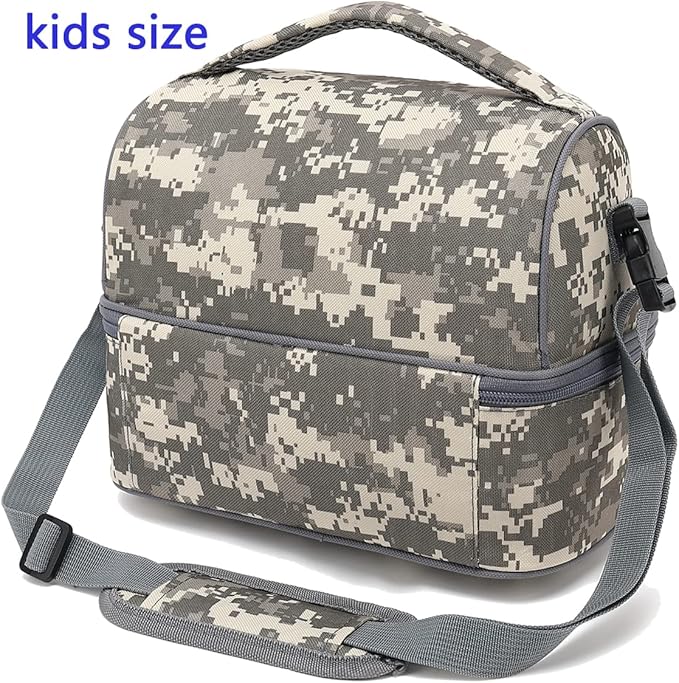 FlowFly Kids Double Decker Cooler Insulated Lunch Bag Large Tote - Image 6