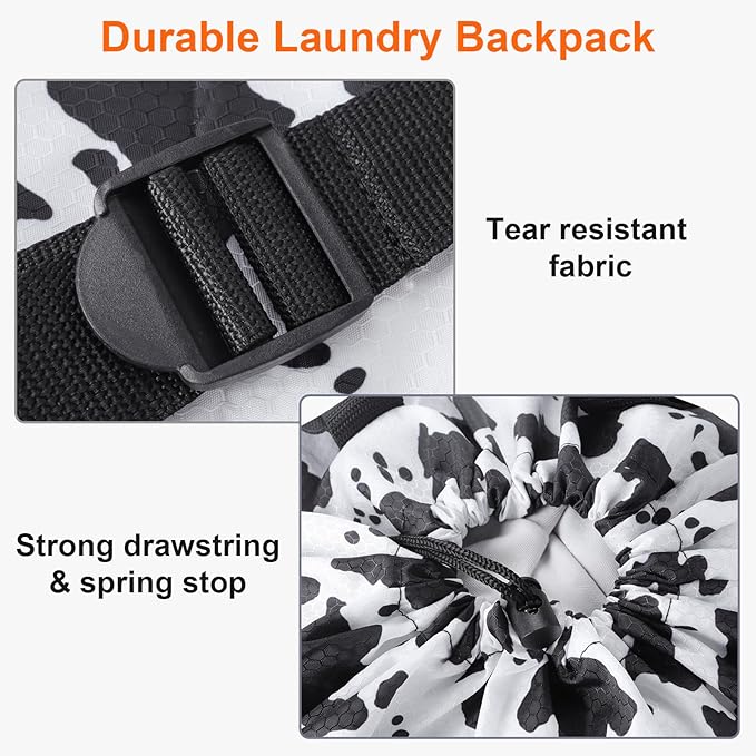 Femuar Laundry Bag Backpack Durable Laundry Bag - Image 4