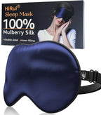 HiRui Silk Sleep Mask, 100% Natural Mulberry Silk of Double-Sided & by HiRui