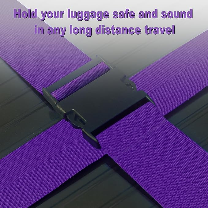 Luggage Straps for Suitcases TSA Approved Travel Belt 4 Pack by Chelmon - Image 4