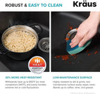 KRAUS Forteza 33-inch Drop in/Undermount 50/50 Double Bowl Granite Kitchen Sink - Image 9