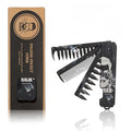 1PC 3 In 1 Folding Pocket Comb for Men, Fine & Wide Tooth for Travel and Everyday Grooming Combing Hair, Beard or Mustache Styling Comb for Slicked-back, Quiff, Pompadour, Fauxhawk, Undercut