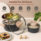17 Pcs Pots and Pans Set Non Stick Kitchen Cookware Sets Nonstick Induction - Image 5
