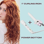 Mane 1 Inch Curling Iron Styling Attachment - Ceramic Hair Curling Iron for Bouncy, Tight & Long-Lasting Curls and a Frizz-Free Finish - Use with Power Bottom Base