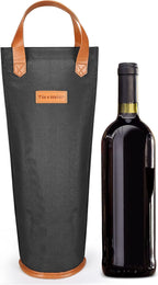 Tirrinia Single Wine Carrier Tote, Insulated Wine Cooler Bag by Tirrinia