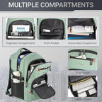 40L Expandable Laptop Backpack, Anti-thief Travel Backpack - Image 2