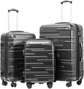 Coolife Luggage Expandable Suitcase 3 Piece Set by COOLIFE