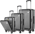 Luggage Sets 3 Piece, ABS Lightweight 20in/24in/28in Luggage, Expandable Carry by SONSENAI