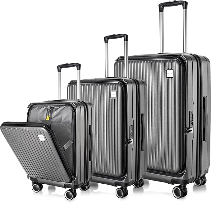 Luggage Sets 3 Piece, ABS Lightweight 20in/24in/28in Luggage, Expandable Carry by SONSENAI