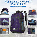 IGOLUMON Hiking Backpack 40L Packable Lightweight Camping Backpack Men Women - Image 5