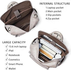 Shrrie Vegan Leather Laptop Backpack - Image 4