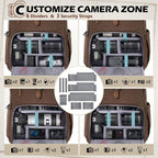 RAINSMORE Camera Bag Backpack for DSLR/SLR Mirrorless 15.6 Inch Laptop Camera - Image 3