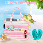 LEDAOU Beach Bag Waterproof Sandproof Women Tote Bag Pool Bag - Image 8