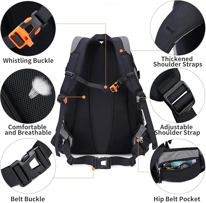 BOVIP 40L Hiking Backpack Waterproof Lightweight Daypack Travel Sports Camping - Image 5