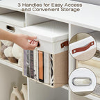 Fabric Storage Cubes with Clear Windows and Lids 11'' Foldable Storage Bins - Image 4