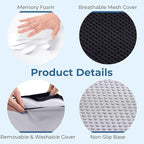 5 STARS UNITED Seat Cushion for Tailbone Pain Relief – Memory Foam Cushion for - Image 7