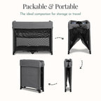 Evolur Zane Portable Playard – Foldable, Removable Mattress - Image 4