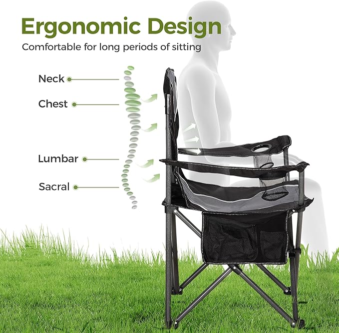 ALPHA CAMP Oversized Camping Folding Chair - Image 3