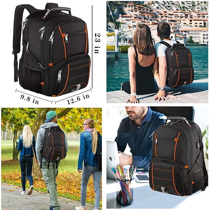 Travel Backpacks for Men Women, Extra Large College School Laptop Bookbags - Image 7