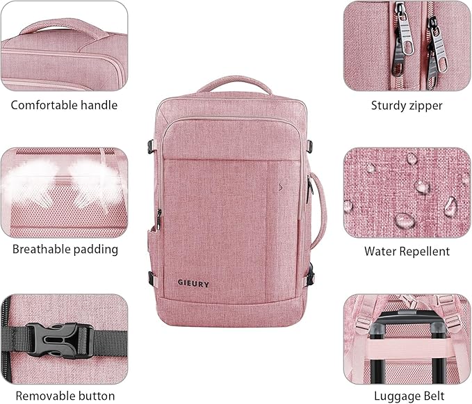 Carry On Backpack, 55L Extra Large Travel Backpack - Image 3