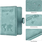 Eoehro Passport Holder for Travel Essentials, Passport Wallet Cover Case for - Image 5