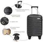 Luggage Set 3 Piece Luggage Set ABS hardshell Spinner Wheels Luggage Carry on - Image 2