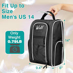 Wolt 2 Pcs Golf Shoe Bag for Travel- Zippered Shoes Carrier Bags - Image 2