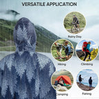 PTEROMY Hooded Rain Poncho for Adult - Image 6