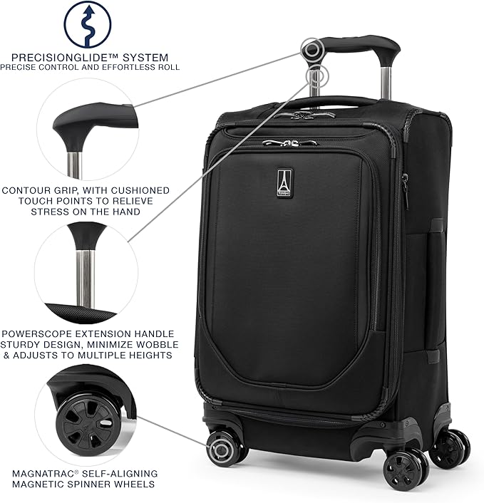 Travelpro Crew Classic Lightweight Softside Expandable Carry on Luggage - Image 2