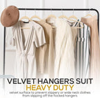 50 Pack New Premium Quality Velvet Hangers Ultra Thin Non Slip Adult Felt Space - Image 7
