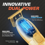 Fagaci Men's Hair Trimmer - Turbo Power with Precise Cutting, Adjusted Zero Gap Blades for Clean and Fine Cuts