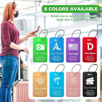 Personalized Luggage Tags, Custom Luggage Tags 4 Pack TSA Approved Double Sided - Image 6