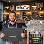 Magnetic Mat 19x12.5 Inch 6 Slots Barber Tray Hairdressing Electric Clippers Storage Mat Salon Table Tools Nonslip Cushion Heat Resistant Pad for Clippers Scissors Combs for Barbershop Salon, Home