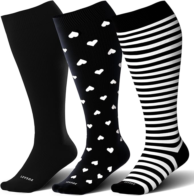 LEVSOX Wide Calf Compression Socks by Levsox